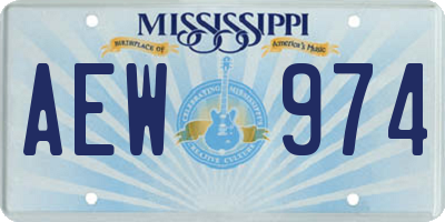 MS license plate AEW974