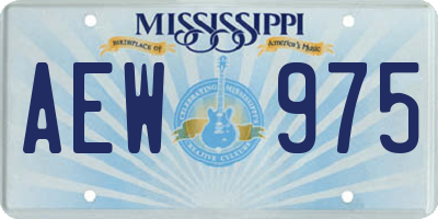 MS license plate AEW975