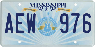 MS license plate AEW976