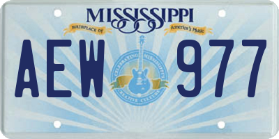 MS license plate AEW977