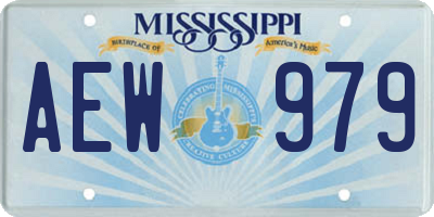 MS license plate AEW979