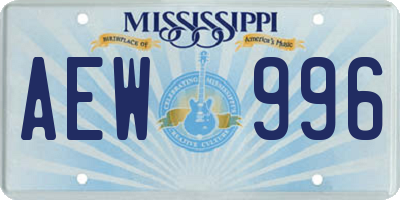 MS license plate AEW996