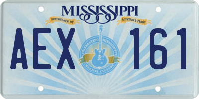 MS license plate AEX161
