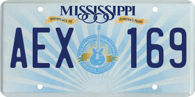 MS license plate AEX169