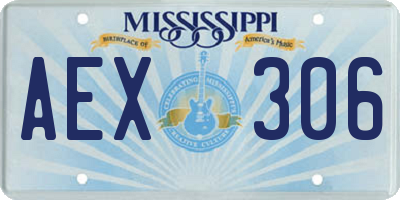 MS license plate AEX306