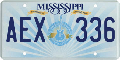 MS license plate AEX336