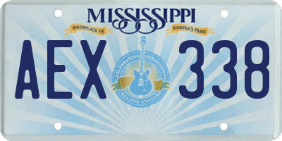 MS license plate AEX338