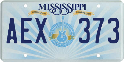 MS license plate AEX373