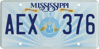 MS license plate AEX376