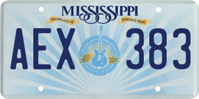 MS license plate AEX383