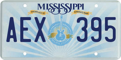 MS license plate AEX395