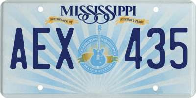 MS license plate AEX435