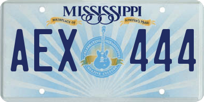 MS license plate AEX444