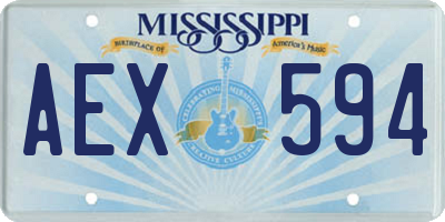 MS license plate AEX594