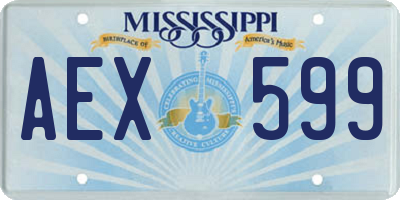 MS license plate AEX599