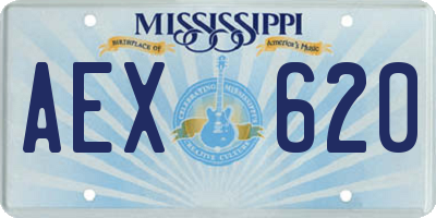 MS license plate AEX620