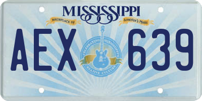 MS license plate AEX639