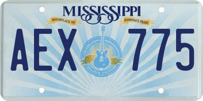 MS license plate AEX775