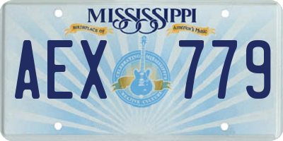 MS license plate AEX779