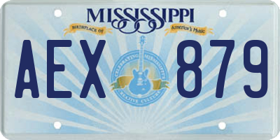 MS license plate AEX879