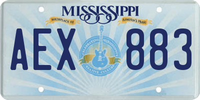 MS license plate AEX883