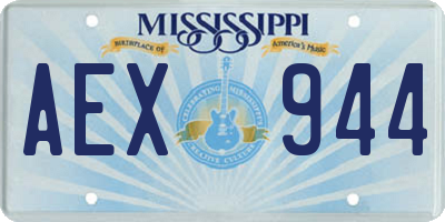 MS license plate AEX944