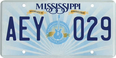 MS license plate AEY029