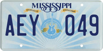 MS license plate AEY049