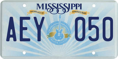 MS license plate AEY050