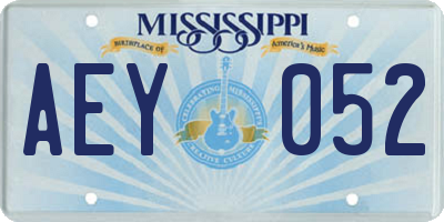 MS license plate AEY052
