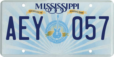 MS license plate AEY057