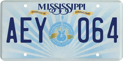 MS license plate AEY064