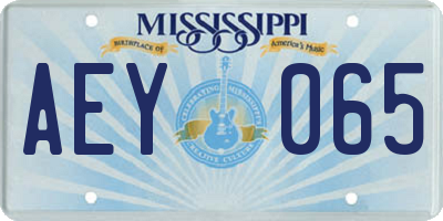 MS license plate AEY065