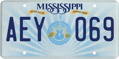 MS license plate AEY069