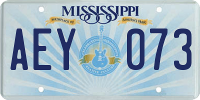 MS license plate AEY073