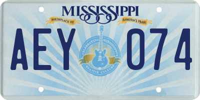 MS license plate AEY074