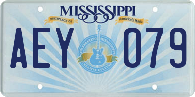 MS license plate AEY079