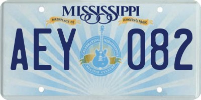 MS license plate AEY082
