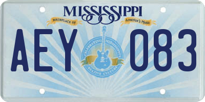 MS license plate AEY083