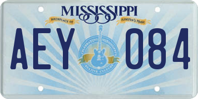 MS license plate AEY084