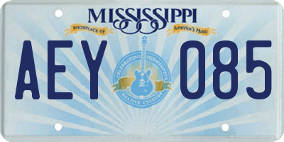 MS license plate AEY085