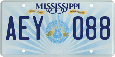 MS license plate AEY088