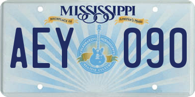 MS license plate AEY090