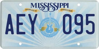 MS license plate AEY095