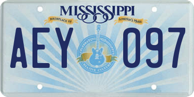 MS license plate AEY097