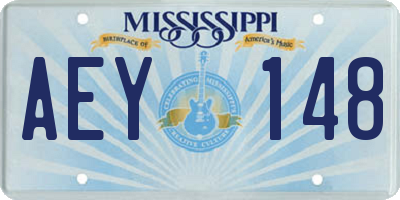 MS license plate AEY148