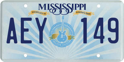 MS license plate AEY149