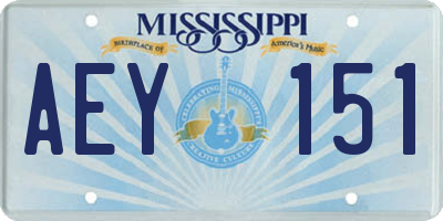 MS license plate AEY151