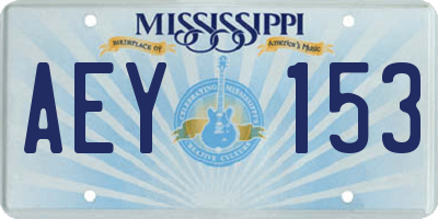 MS license plate AEY153