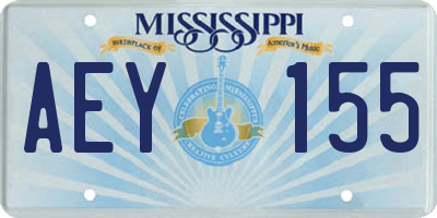 MS license plate AEY155